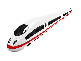 Image showing white train isolated view