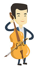 Image showing Man playing cello vector illustration.