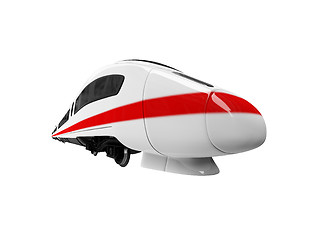 Image showing white train isolated view