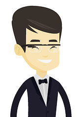 Image showing Man wearing smart glass vector illustration.