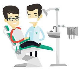 Image showing Patient and doctor at dentist office.