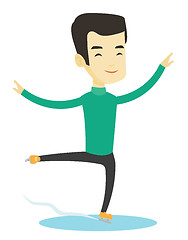 Image showing Male figure skater vector illustration.