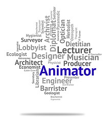 Image showing Animator Job Indicates Animators Career And Employment