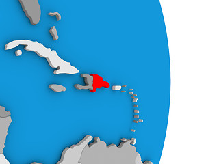 Image showing Dominican Republic on globe