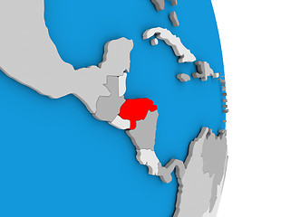 Image showing Honduras on globe