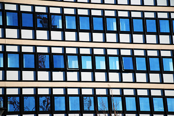 Image showing Modern Office Building with Window Reflections