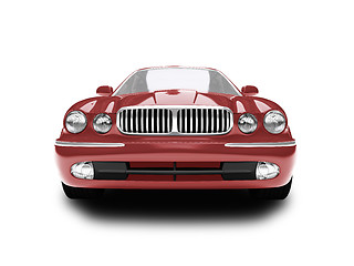 Image showing isolated red car front view