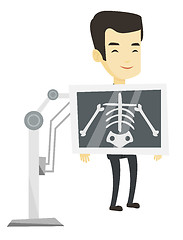 Image showing Patient during x ray procedure vector illustration