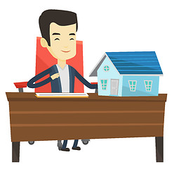 Image showing Real estate agent signing contract.