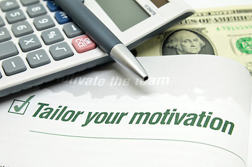 Image showing Tailor your motivation