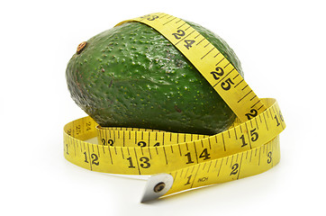 Image showing Avocado and measure tape