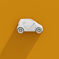 Image showing 3d Car Compact White Icon