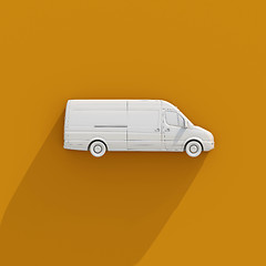 Image showing 3d White Delivery Van Icon