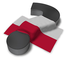 Image showing question mark and flag of poland - 3d illustration