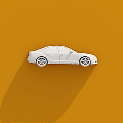 Image showing 3d Car White Icon