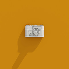 Image showing 3d White Retro Cam Icon