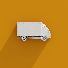 Image showing 3d White Delivery Truck Icon