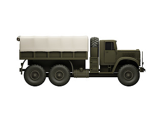 Image showing isolated big car side view 02