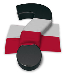 Image showing question mark and flag of poland - 3d illustration