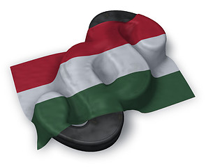 Image showing paragraph symbol and flag of hungary - 3d rendering