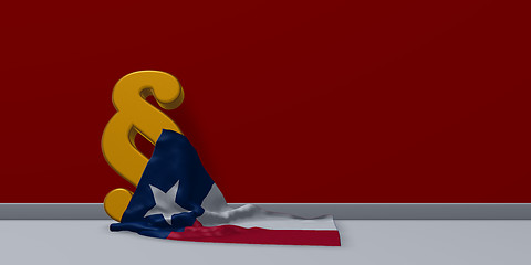 Image showing texas flag and paragraph symbol - 3d illustration