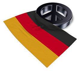 Image showing peace symbol and flag of germany - 3d rendering