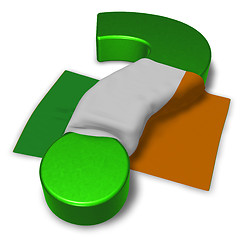 Image showing question mark and flag of ireland - 3d illustration