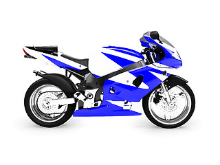 Image showing isolated motorcycle side view