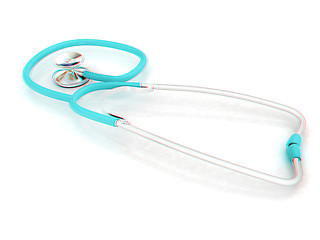 Image showing stethoscope. 3d illustration. Anaglyph. View with red/cyan glass