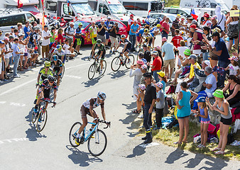 Image showing Group of Cyclists on Col du Glandon - Tour de France 2015