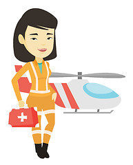 Image showing Doctor of air ambulance vector illustration.