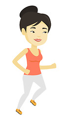 Image showing Young woman running vector illustration.