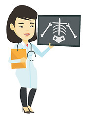 Image showing Doctor examining radiograph vector illustration.