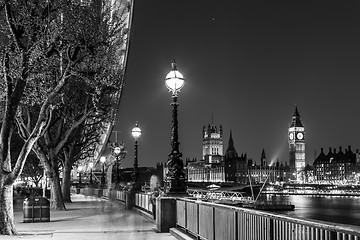 Image showing London Eye, Big Ben and Houses of parliament in London, UK.