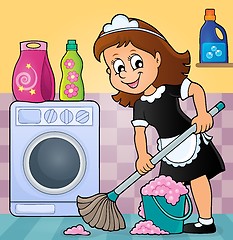 Image showing Cleaning lady theme image 5