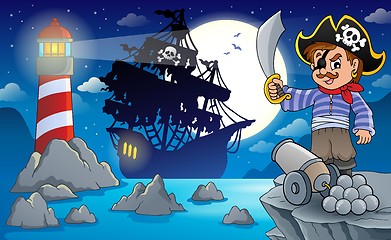 Image showing Night pirate scenery 6