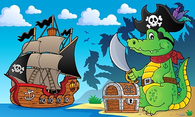 Image showing Pirate crocodile theme 4