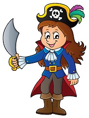 Image showing Pirate girl theme image 1
