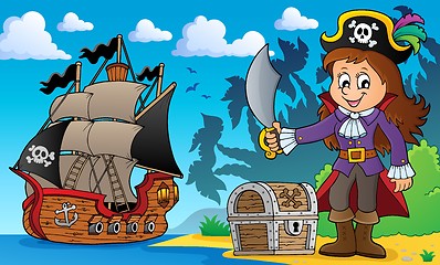 Image showing Pirate girl theme image 4