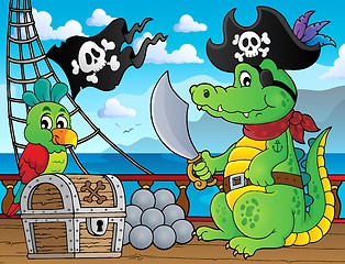 Image showing Pirate crocodile theme 2