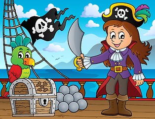 Image showing Pirate girl theme image 3