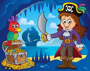 Image showing Pirate girl theme image 2