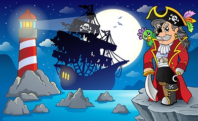 Image showing Night pirate scenery 3