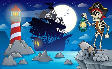 Image showing Night pirate scenery 2