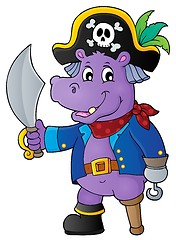 Image showing Pirate hippo theme 1