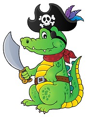 Image showing Pirate crocodile theme 1