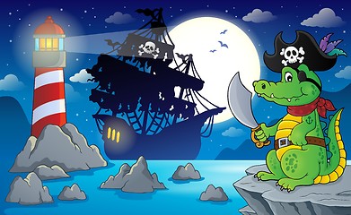 Image showing Night pirate scenery 5