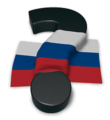 Image showing question mark and flag of russia - 3d illustration