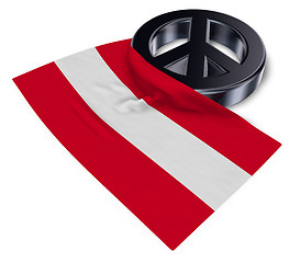 Image showing peace symbol and flag of austria - 3d rendering
