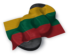 Image showing paragraph symbol and flag of Lithuania - 3d rendering
